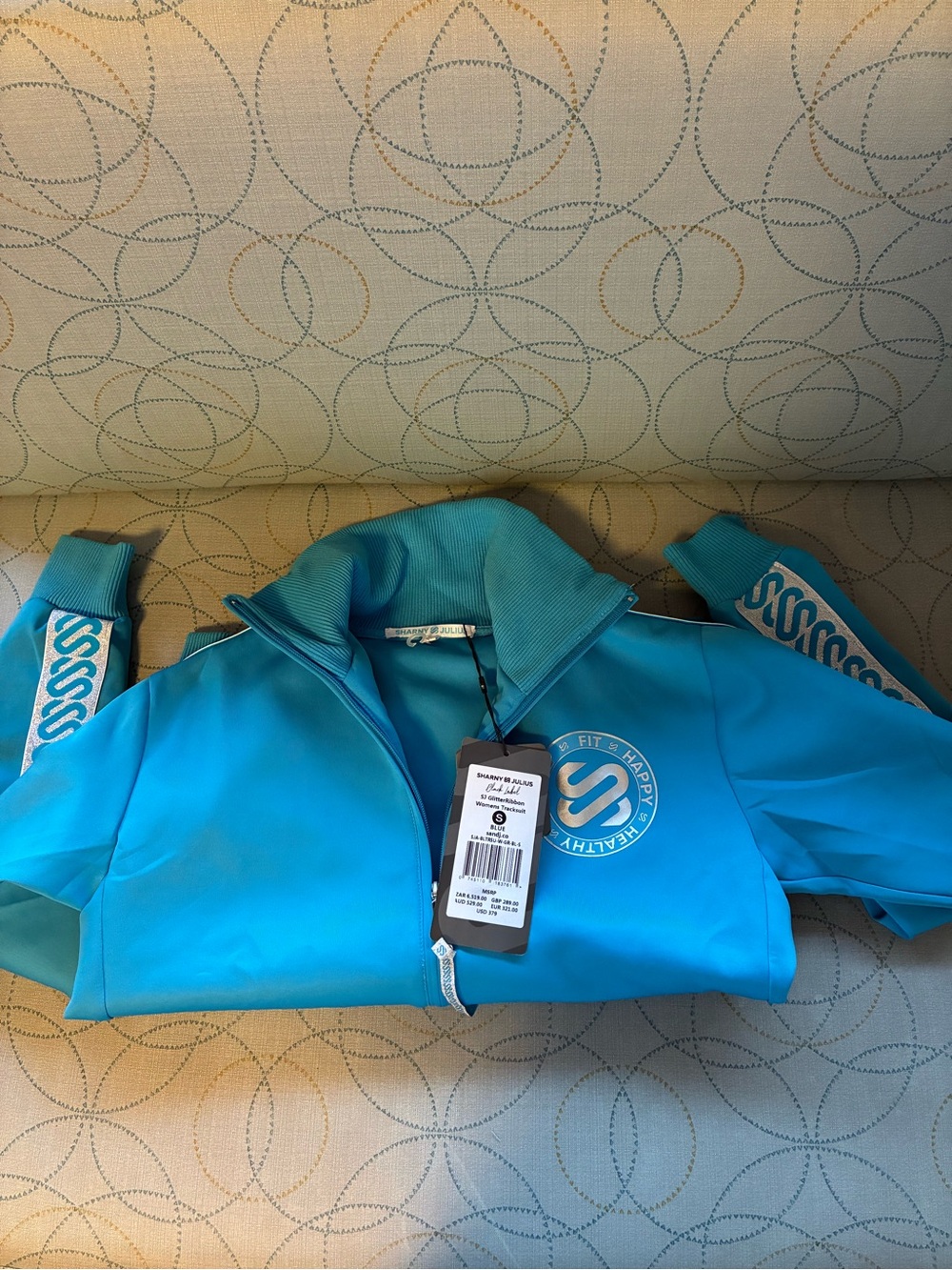 Turquoise Varsity Jacket with Signature Patch by